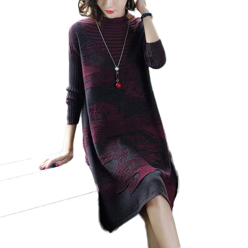 2019 New Autumn Winter Warm Sweater Dress Women Loose Long Bottoming Sweater Dress Female O-Neck Long Sleeve Knitted Dress X60
2019 New Autumn Winter Warm Sweater Dress Women Loose Long Bottoming Sweater Dress Female O-Neck Long Sleeve Knitted Dress X60
