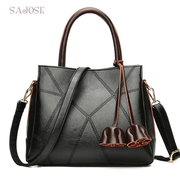 Women Leather Handbag Famous Brand Fashion Designer Black Tassel Totes Bag Women's Shoulder Messenger Bags SAJOSE
Women Leather Handbag Famous Brand Fashion Designer Black Tassel Totes Bag Women's Shoulder Messenger Bags SAJOSE