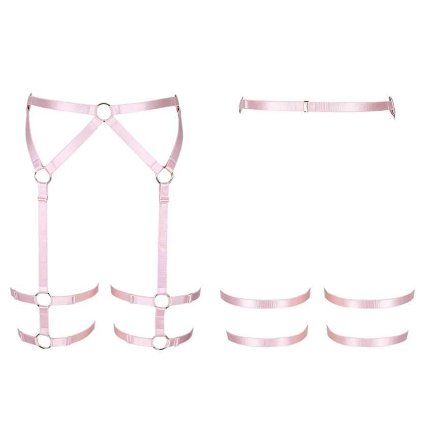 Pink Lingerie Harness Strappy Cage Leg Garter Belt Crop Top Punk Gothic Women Fashion Hollow Out Elastic Plus Size Night Clubs
Pink Lingerie Harness Strappy Cage Leg Garter Belt Crop Top Punk Gothic Women Fashion Hollow Out Elastic Plus Size Night Clubs