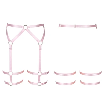Pink Lingerie Harness Strappy Cage Leg Garter Belt Crop Top Punk Gothic Women Fashion Hollow Out Elastic Plus Size Night Clubs
Pink Lingerie Harness Strappy Cage Leg Garter Belt Crop Top Punk Gothic Women Fashion Hollow Out Elastic Plus Size Night Clubs
