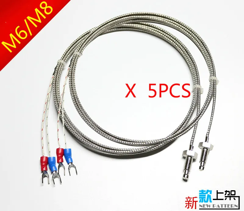 M6 screw type thermocouple K E M8 lines to thermal resistance temperature sensor probe thermal temperature control 5 PCS
M6 screw type thermocouple K E M8 lines to thermal resistance temperature sensor probe thermal temperature control 5 PCS