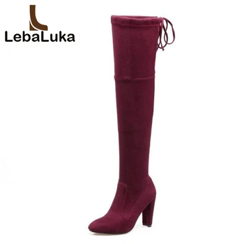 Tuyoki Plus Size 33-46 Fashion Women High Heel Boots Lace Up Warm Fur Winter Shoes Women Slim Thigh High Boots Lady Footwear
Tuyoki Plus Size 33-46 Fashion Women High Heel Boots Lace Up Warm Fur Winter Shoes Women Slim Thigh High Boots Lady Footwear