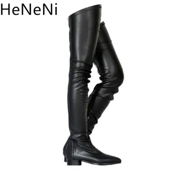 Spring autumn Sexy Women Boots Over The Knee Boot Pointed Toe Female flat Thigh High Boots Footwear Nightclub party boots 35-43
Spring autumn Sexy Women Boots Over The Knee Boot Pointed Toe Female flat Thigh High Boots Footwear Nightclub party boots 35-43