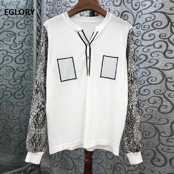 Latest Designer Women Sweaters 2019 Autumn Knitted Jumpers Ladies V-Neck Sexy Wild Leopard Print Patchwork Casual Pullovers
Latest Designer Women Sweaters 2019 Autumn Knitted Jumpers Ladies V-Neck Sexy Wild Leopard Print Patchwork Casual Pullovers