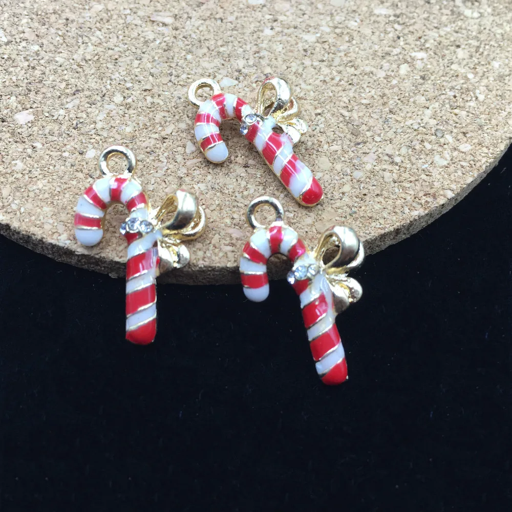 DIY jewelry Findings Gold Tone Ribbon Bow Decorated Christmas Candy Cane Pendant Charm Trendy Phone Chain Charms
DIY jewelry Findings Gold Tone Ribbon Bow Decorated Christmas Candy Cane Pendant Charm Trendy Phone Chain Charms