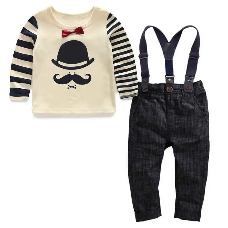 Spring and autumn new 1-6 year boy baby Features Bearded Cotton Long Sleeve T-Shirt kids+Bib pants Two-piece suit
Spring and autumn new 1-6 year boy baby Features Bearded Cotton Long Sleeve T-Shirt kids+Bib pants Two-piece suit