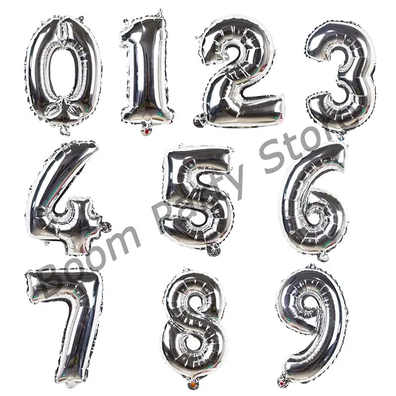 

16inch Gold 0-9 Number Foil Balloons Digit Helium Ballons Birthday Party Wedding Decor Air Baloons Event Party Supplies