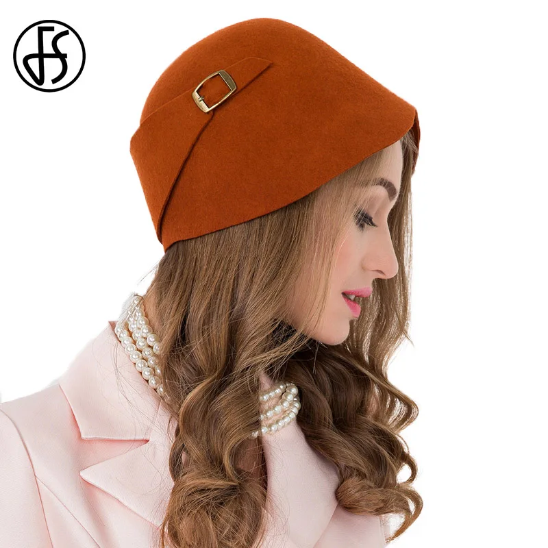 FS Orange Black 100% Wool Wide Brim Felt Fedora Cloche Hats Womens Dress Hats For Church Winter Sloppy Ladies Sombreros Mujer
FS Orange Black 100% Wool Wide Brim Felt Fedora Cloche Hats Womens Dress Hats For Church Winter Sloppy Ladies Sombreros Mujer