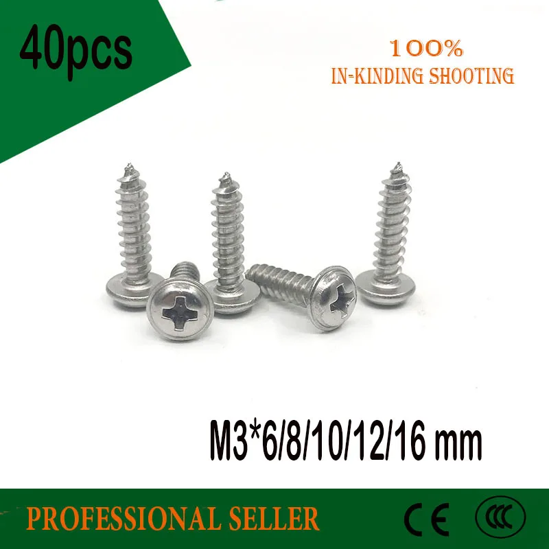 M3*6/8/10/12/16 mm 304 stainless steel Cross Round Head Self Tapping Screw With Pad Pan Head Tapping Screws
M3*6/8/10/12/16 mm 304 stainless steel Cross Round Head Self Tapping Screw With Pad Pan Head Tapping Screws