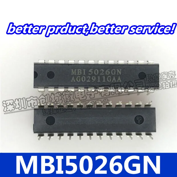 1PCS MBI5026GN MBI5026GNS MBI5026 16-bit Constant Current LED Sink Driver DIP24 IC. In Stock
1PCS MBI5026GN MBI5026GNS MBI5026 16-bit Constant Current LED Sink Driver DIP24 IC. In Stock