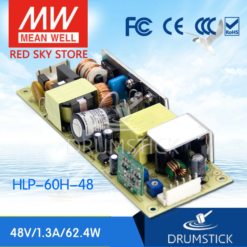 MEAN WELL HLP-60H-48 48V 1.3A meanwell HLP-60H 48V 62.4W Single Output LED Driver Power Supply
MEAN WELL HLP-60H-48 48V 1.3A meanwell HLP-60H 48V 62.4W Single Output LED Driver Power Supply