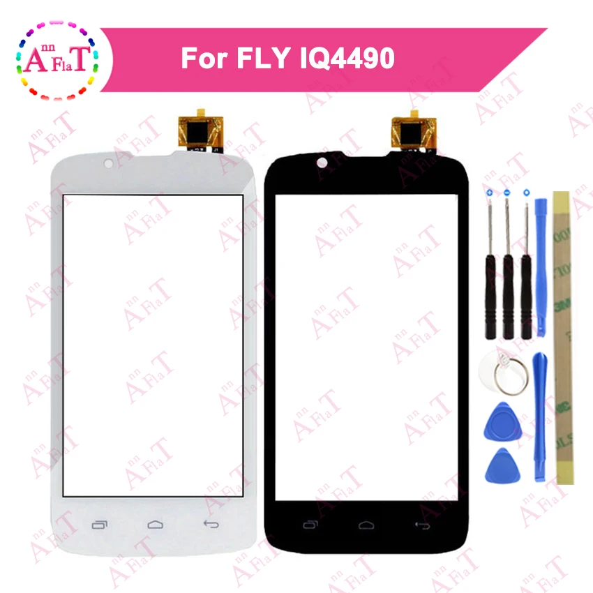 AnnFlat(AnnFlat) 4.0'' Mobile Front Touch Screen Digitizer Panel Glass Sensor For Fly IQ4490 ERA Nano 4 IQ 4490 Tool Free Prote |