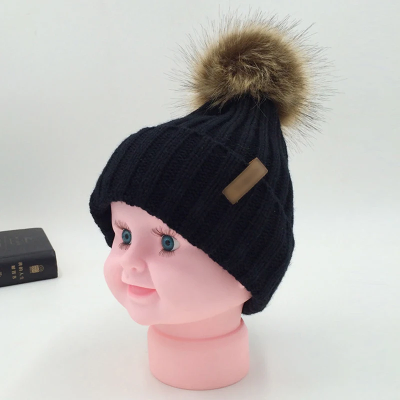 Зимние шапки для родителей и детей 2020 Детские Вязанные Трикотажные шапочки с