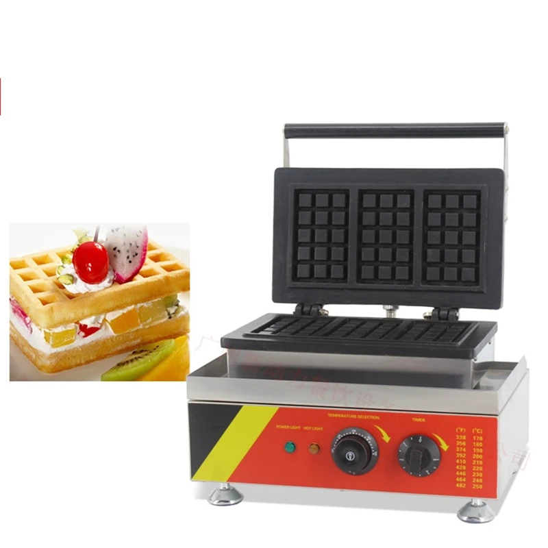

110V 220V 3pcs Electric Waffle Machine EU/AU/UK/US Non-stick Commercial Electric Muffin Waffle Maker Machine