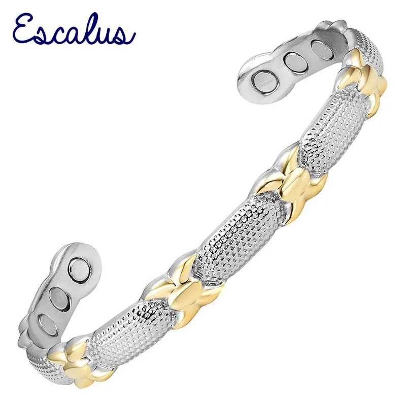 Escalus Ladies 2-Tone Silver Women Magnetic Copper Bracelet Gift Jewelry Wristband
Escalus Ladies 2-Tone Silver Women Magnetic Copper Bracelet Gift Jewelry Wristband