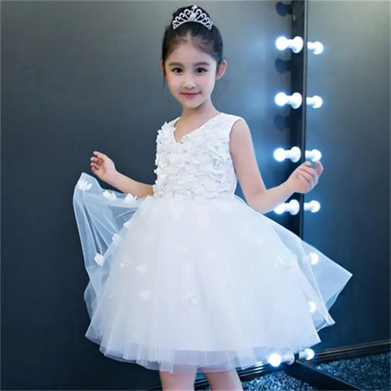 High quality new white children's wedding dress girls fluffy princess dress flower girl birthday dress costume
High quality new white children's wedding dress girls fluffy princess dress flower girl birthday dress costume