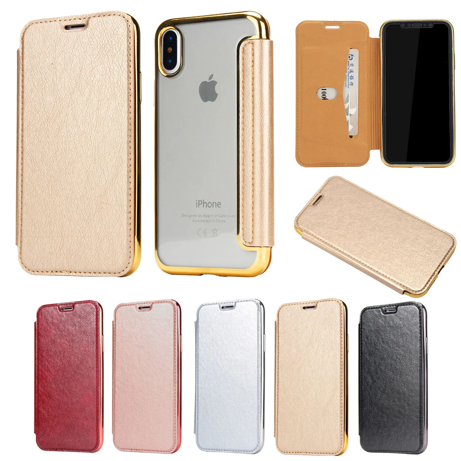 

30PCS Samgo Case Cover Original Flip Case For iPhone XS lntelligent Sleep Protective Case for iPhone 8 9Plus Leather Case