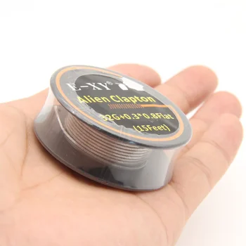 Alien Clapton Heating Wire 15 Feet Per Roll 32G+0.3*0.8 Flat Resistance Coil Wire Electronic Cigarette Vape for RDA RTA Atomizer 
Alien Clapton Heating Wire 15 Feet Per Roll 32G+0.3*0.8 Flat Resistance Coil Wire Electronic Cigarette Vape for RDA RTA Atomizer