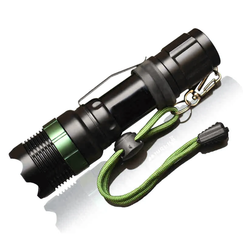 

LED Flashlight CREE Q5 / XM-L T6 1000lm / 2000Lumens LED Torch Zoomable LED Torch light No battery 3xAAA or 1x18650 linterna led