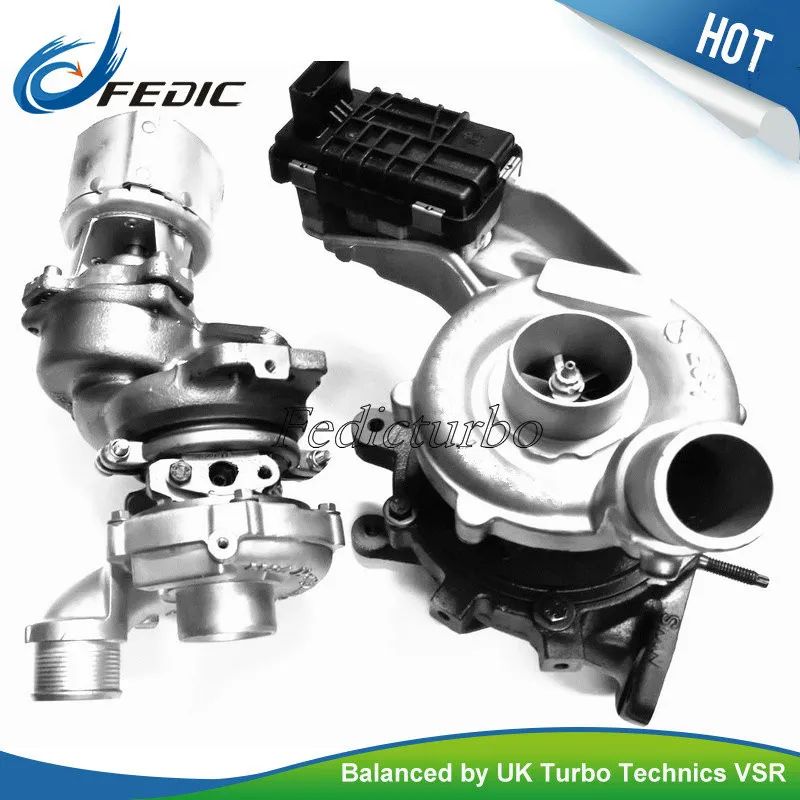 Twin Turbocharger 778400 778401 Turbine full turbo for Land Rover Discovery IV / Jaguar XF 155Kw 180Kw TDV6 Euro V / Lion 2009-
Twin Turbocharger 778400 778401 Turbine full turbo for Land Rover Discovery IV / Jaguar XF 155Kw 180Kw TDV6 Euro V / Lion 2009-