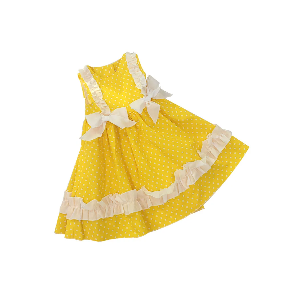 Spanish Style Yellow Vest Dress For Baby Girls Children's Bow Cake Dot Point Princess Dress Ball Gown 90-130 cm Kids Clothes
Spanish Style Yellow Vest Dress For Baby Girls Children's Bow Cake Dot Point Princess Dress Ball Gown 90-130 cm Kids Clothes