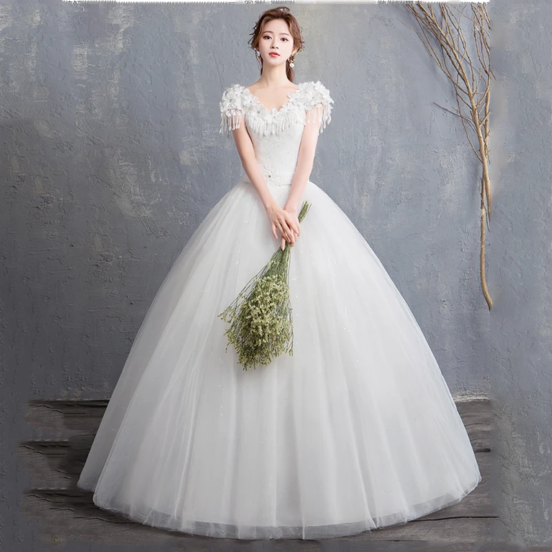 Do Dower 2019 New Princess Dreamy Flowers Wedding Dress Slim And Simple Sexy V Neck Lace Up Off White Wedding Dress Casamento L
Do Dower 2019 New Princess Dreamy Flowers Wedding Dress Slim And Simple Sexy V Neck Lace Up Off White Wedding Dress Casamento L