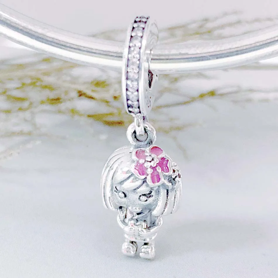 New 925 Sterling Silver Charm Cute Girl With Red Enamel Peach Blossom Pendant Beads Fit Pandora Bracelet Bangle Diy Jewelry
New 925 Sterling Silver Charm Cute Girl With Red Enamel Peach Blossom Pendant Beads Fit Pandora Bracelet Bangle Diy Jewelry