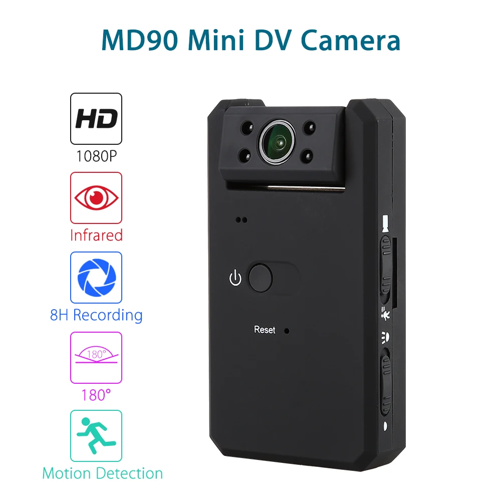 Smart Mini Camcorders DV Camera HD 1080P Infrared Night Vision 180 degree Rotation Cam Motion Detection Function 1200mAh Battery
Smart Mini Camcorders DV Camera HD 1080P Infrared Night Vision 180 degree Rotation Cam Motion Detection Function 1200mAh Battery