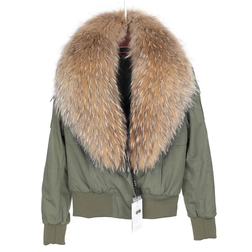 Maomaokong2018 new Increase the natural raccoon fur collar Women's winter coats and jackets
Maomaokong2018 new Increase the natural raccoon fur collar Women's winter coats and jackets