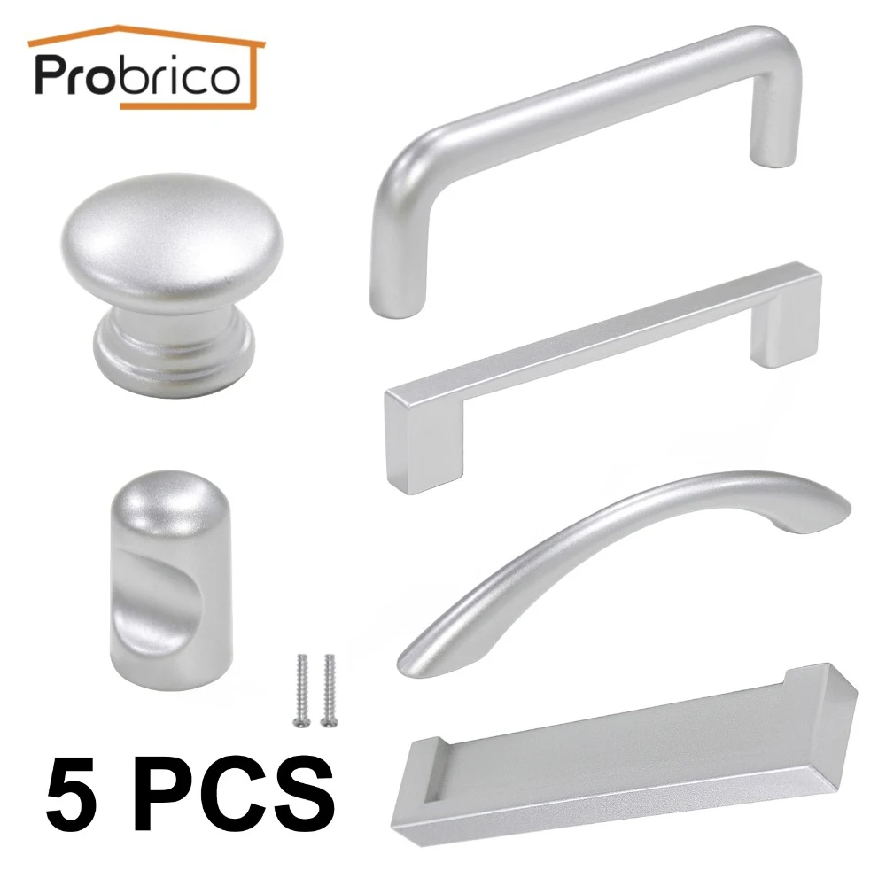 Probrico Plastic Kitchen Cabinet Handle 5pcs Sliver Furniture Drawer Knob Cupboard Pull
Probrico Plastic Kitchen Cabinet Handle 5pcs Sliver Furniture Drawer Knob Cupboard Pull
