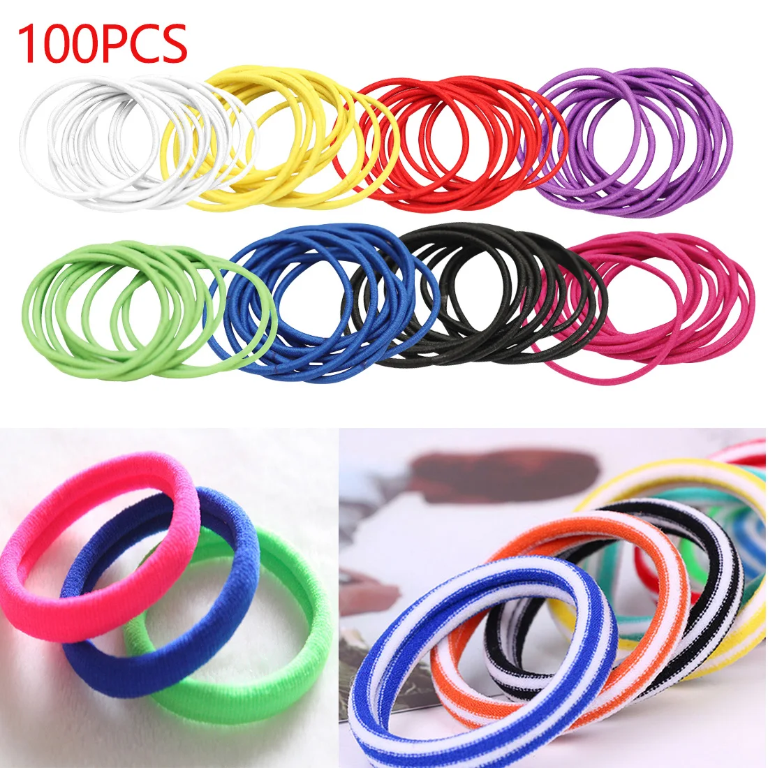 50pcs/pack Elastic Hairbands Rubber Rope Rings Scrunchie Gum for Hair Accessories Random Color Tie Ponytail Holders 3Types
50pcs/pack Elastic Hairbands Rubber Rope Rings Scrunchie Gum for Hair Accessories Random Color Tie Ponytail Holders 3Types