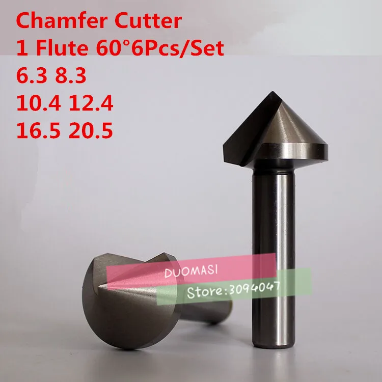 6Pcs 1 Flute 60 degree HSS Chamfer Cutter Chamfering Drilling Mill Drill Milling Cutting Tool Set(6.3/8.3/10.4/12.4/16.5/20.5mm)
6Pcs 1 Flute 60 degree HSS Chamfer Cutter Chamfering Drilling Mill Drill Milling Cutting Tool Set(6.3/8.3/10.4/12.4/16.5/20.5mm)