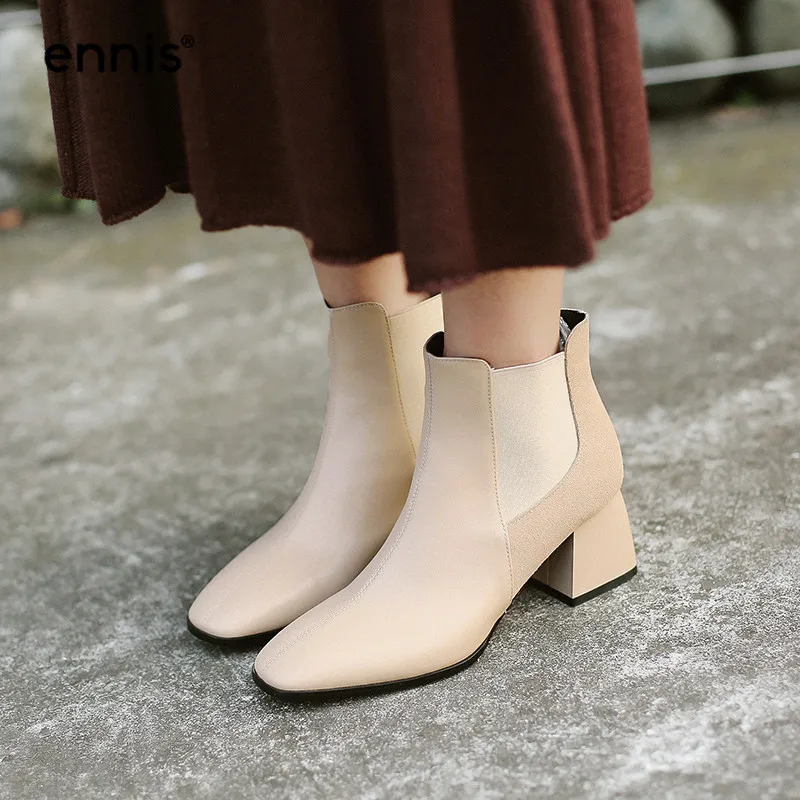 ENNIS 2019 NEW Women Ankle Boots Chunky High Heel Shoes Ladies Genuine Leather Boots Real Cow Suede Boots Fashion Autumn A884
ENNIS 2019 NEW Women Ankle Boots Chunky High Heel Shoes Ladies Genuine Leather Boots Real Cow Suede Boots Fashion Autumn A884
