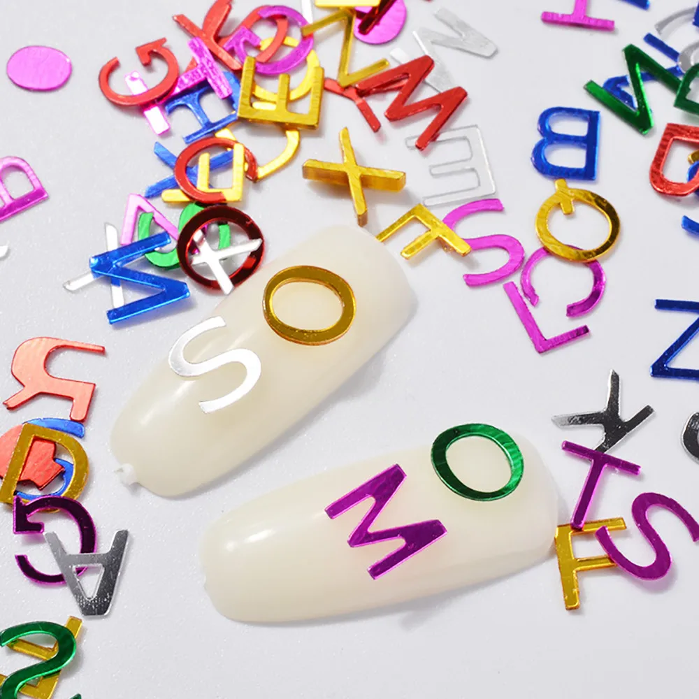 Alphabet Dazzling Tips Nail Sticker Sequins Colorful Nail Art Decoration DIY F829
Alphabet Dazzling Tips Nail Sticker Sequins Colorful Nail Art Decoration DIY F829