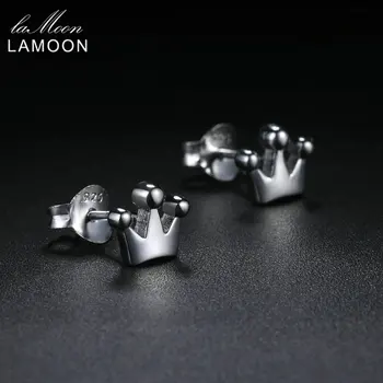 LAMOON 100% 925 Sterling Silver Earrings High Polishing Imperial Crown Shape Fine Jewelry Stud Earring For Women Girl EY156
LAMOON 100% 925 Sterling Silver Earrings High Polishing Imperial Crown Shape Fine Jewelry Stud Earring For Women Girl EY156