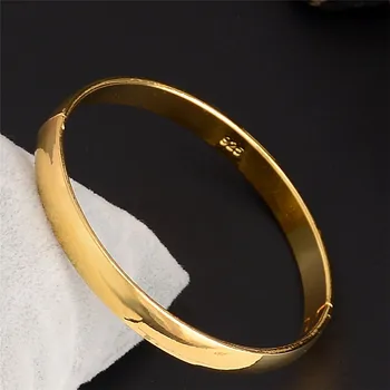 SHUANGR Women Luxury Jewelry Super Simple Plain Design New Gold Color Bracelets & Bangles Wrist Jewelry Gift for Friends
SHUANGR Women Luxury Jewelry Super Simple Plain Design New Gold Color Bracelets & Bangles Wrist Jewelry Gift for Friends