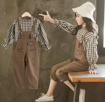 Girls' children's clothing set autumn girls cute bib + plaid shirt two-piece children's spring and autumn coat 3-12 years
Girls' children's clothing set autumn girls cute bib + plaid shirt two-piece children's spring and autumn coat 3-12 years