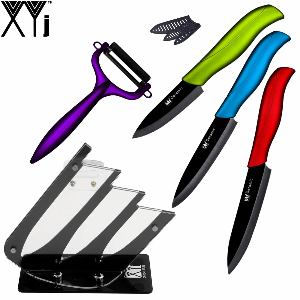Practical Cooking Tools One Sharp Peeler + Acrylic Knife Holder + XYJ Brand 5+4+3 Inch Ceramic Knife Hot Sale Kitchen Knife Set
Practical Cooking Tools One Sharp Peeler + Acrylic Knife Holder + XYJ Brand 5+4+3 Inch Ceramic Knife Hot Sale Kitchen Knife Set