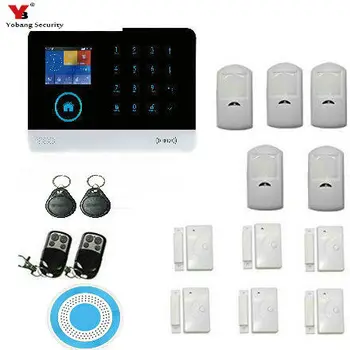 

YobangSecurity Wireless Wifi Gsm Home Security Alarm System Kit with Auto Dial,Outdoor Siren PIR Motion Door Sensor Detector