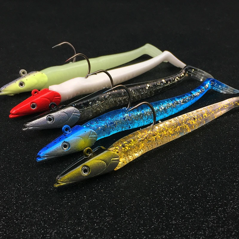 2pcs/pack 22g 11cm lead head hook soft rubber fish lure bait kit 5 color combo quickly sinking vibration soft lure
2pcs/pack 22g 11cm lead head hook soft rubber fish lure bait kit 5 color combo quickly sinking vibration soft lure