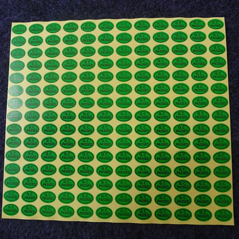 QC Adhesive Label Sticker Custom Label Sticker QC PASSED Stickers 13*9mm 900pcs/lot Green Color Oval Coated Paper Warranty Label
QC Adhesive Label Sticker Custom Label Sticker QC PASSED Stickers 13*9mm 900pcs/lot Green Color Oval Coated Paper Warranty Label
