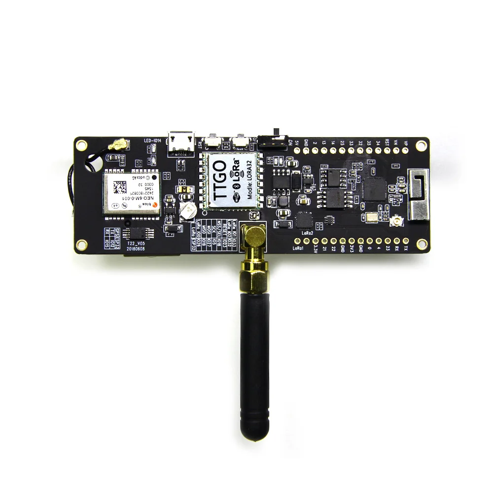 TTGO T-Beam ESP32 433/868/915Mhz WiFi Wireless bluetooth Module ESP-32 GPS NEO-6M SMA LORA 32 18650 Battery Holder
TTGO T-Beam ESP32 433/868/915Mhz WiFi Wireless bluetooth Module ESP-32 GPS NEO-6M SMA LORA 32 18650 Battery Holder
