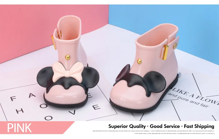 Waterproof Child Rubber Boots Jelly Soft Mouse Ears Infant Shoe Girl Rain Boots Baby Kids Rainboots Girls Children Rain Shoes 546 (7)