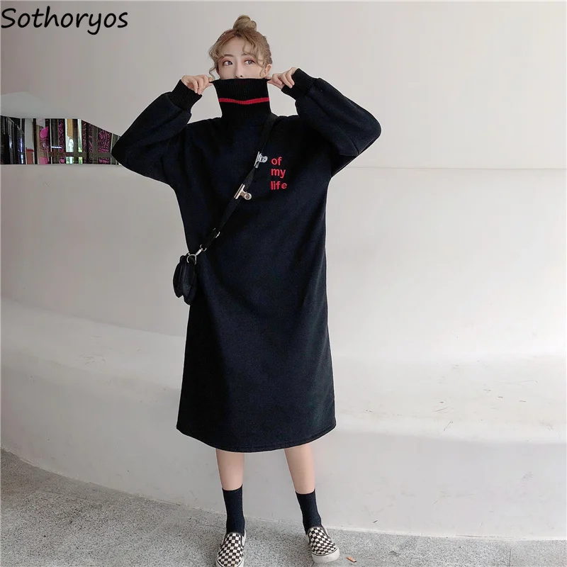 Hoodies Women Autumn Turtleneck Long Letter Printed Loose Plus Velvet Warm Pullovers Womens Harajuku Ulzzang Trendy Sweatshirts
Hoodies Women Autumn Turtleneck Long Letter Printed Loose Plus Velvet Warm Pullovers Womens Harajuku Ulzzang Trendy Sweatshirts