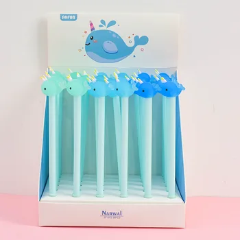 36pcs/lot Cartoon Sea Animal Narwal Whale Gel Pens 0.5mm Dolphin Black Ink Signature Pens Writing Supplies Stationery Gift
36pcs/lot Cartoon Sea Animal Narwal Whale Gel Pens 0.5mm Dolphin Black Ink Signature Pens Writing Supplies Stationery Gift