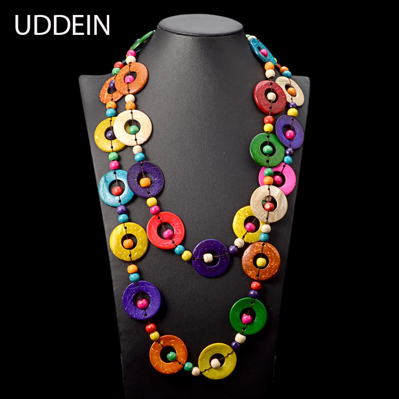 African Bead Jewelry Color Round Wood Statement Necklace & Pendant Bohemian Handmade Party Accessories Vintage Long Necklace
African Bead Jewelry Color Round Wood Statement Necklace & Pendant Bohemian Handmade Party Accessories Vintage Long Necklace