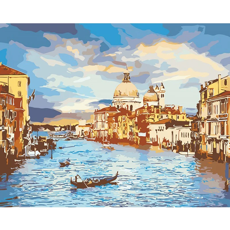 DIY Paint By Numbers Landscape City On Water Acrylic Painting Modern Picture Home Decor For Living Room 40x50cm
DIY Paint By Numbers Landscape City On Water Acrylic Painting Modern Picture Home Decor For Living Room 40x50cm