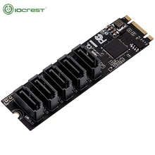 IOCREST M.2 (PCIe 3.0) to 5 Ports SATA III 6G SSD Adapter with SATAIII Cable support UEFI
IOCREST M.2 (PCIe 3.0) to 5 Ports SATA III 6G SSD Adapter with SATAIII Cable support UEFI