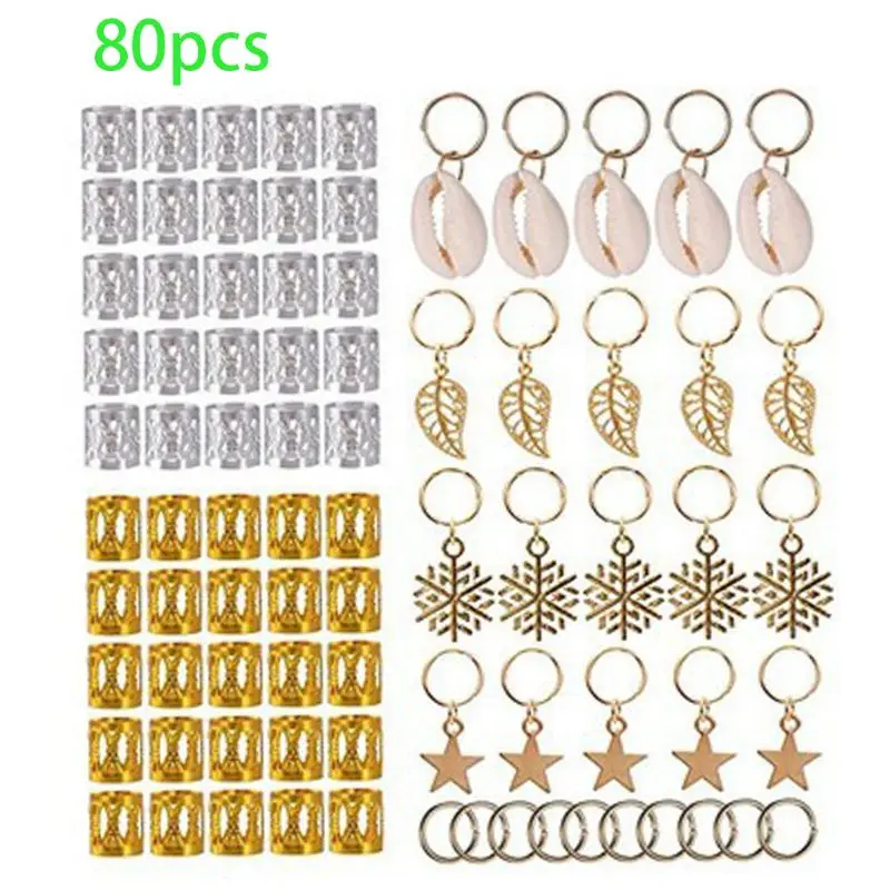 80Pcs Women Girls Dreadlocks Beads Hair Braid Rings Clips DIY Braiding Metal Cuffs Jewelry Pendants Hair Decoration Accessories
80Pcs Women Girls Dreadlocks Beads Hair Braid Rings Clips DIY Braiding Metal Cuffs Jewelry Pendants Hair Decoration Accessories