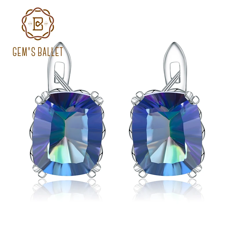 GEM'S BALLET 9.05Ct Natural Blueish Mystic Quartz Earrings 925 Sterling Silver Luxury Fine Jewelry For Woman Engagement Earrings
GEM'S BALLET 9.05Ct Natural Blueish Mystic Quartz Earrings 925 Sterling Silver Luxury Fine Jewelry For Woman Engagement Earrings